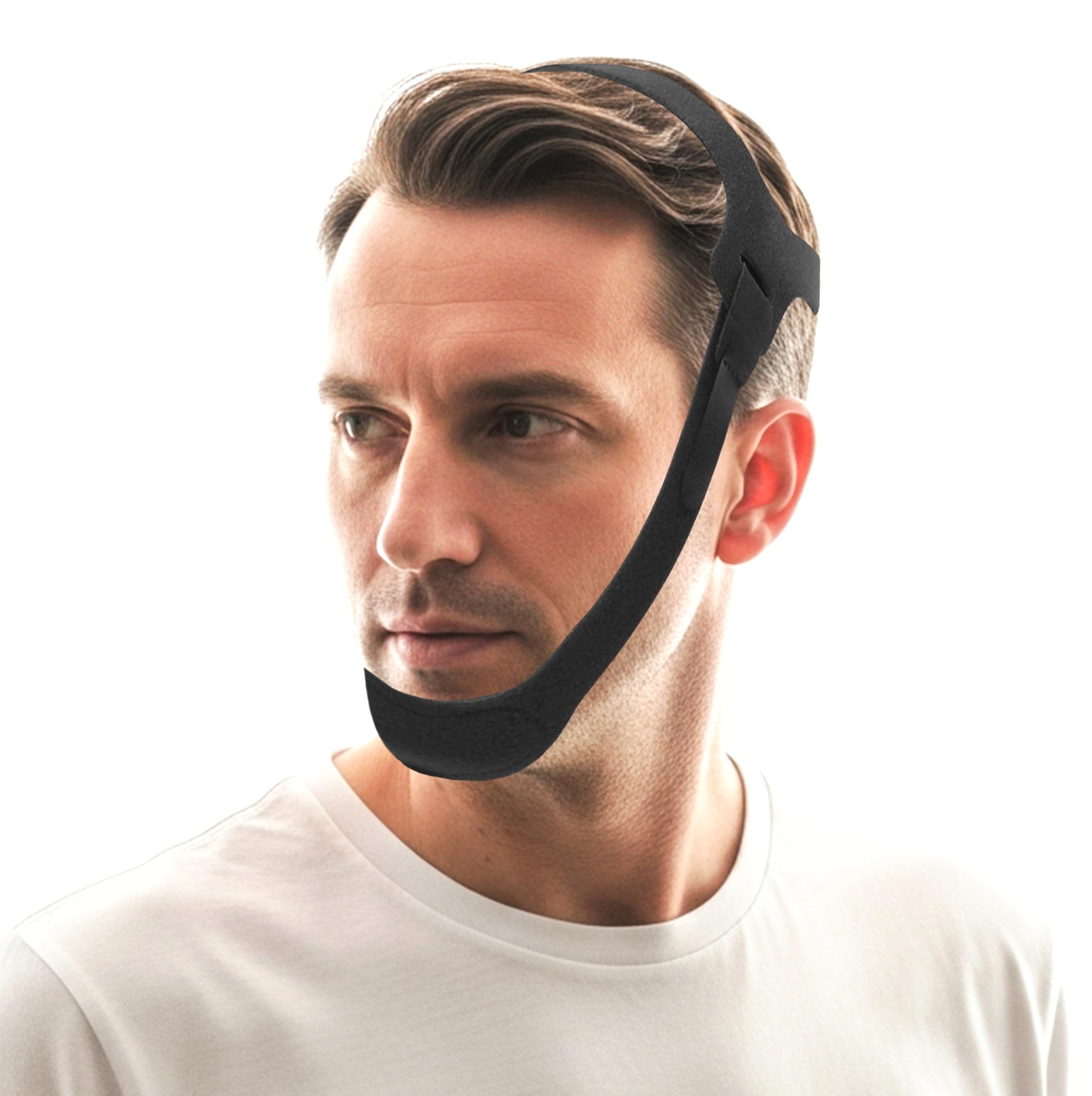 Photo 1 of Chin Strap for Sleeping, CPAP Chin Strap, Anti Snoring, CPAP Chin Strap to Keep Mouth Closed, Adjustable, Breathable and Comfortable