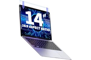 Halloive Laptop Anti Blue Light 14 Inch, Removable 16:9 Aspect Blue Light Blocking Screen for 14 Inch Laptop, Anti Glare Blue Light Slide Mount Tabs Cover for blue light screen protector 14 in