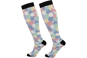 Joisal Pastel Colorful Compression Socks Men Knee High Boot Socks Mens over the Calf, Unisex, 1 or 2 pairs