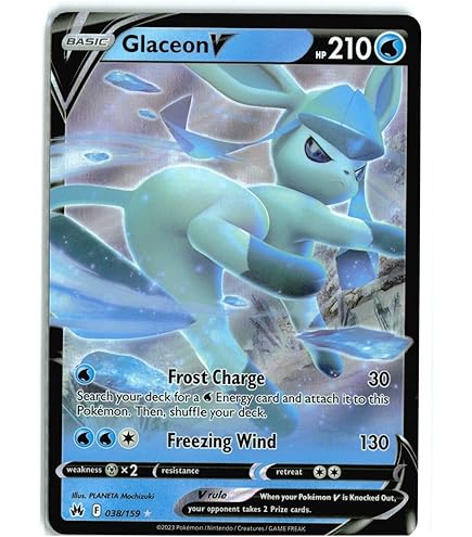 THE POKEMON WEEKLY Winter1・2 Amazon.com: Pokemon – Glaceon V 038/159 – Crown Zenith