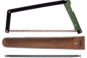 AGAWA CANYON AGAWA - BOREAL24 Backwoods KIT - 24 Inch Folding Bow Saw, Premium Leather Sheath, Additional Aggressive Blade