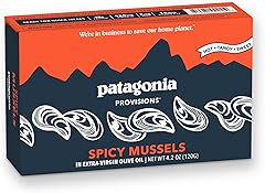 Patagonia Provisions - Spicy Mussels in Extra Virgin Olive Oil | Responsibly sourced | 18g Protein & Gluten Free