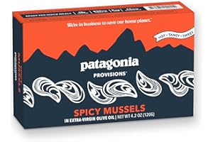 Patagonia Provisions - Spicy Mussels in Extra Virgin Olive Oil | Responsibly sourced | 18g Protein & Gluten Free