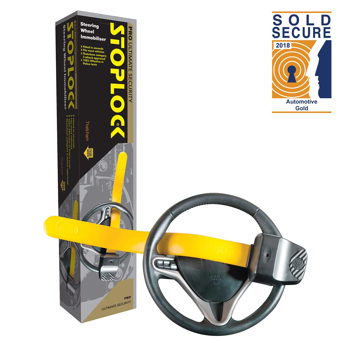 Stoplock 'Professional' Steering Wheel Lock For Cars Secure Anti