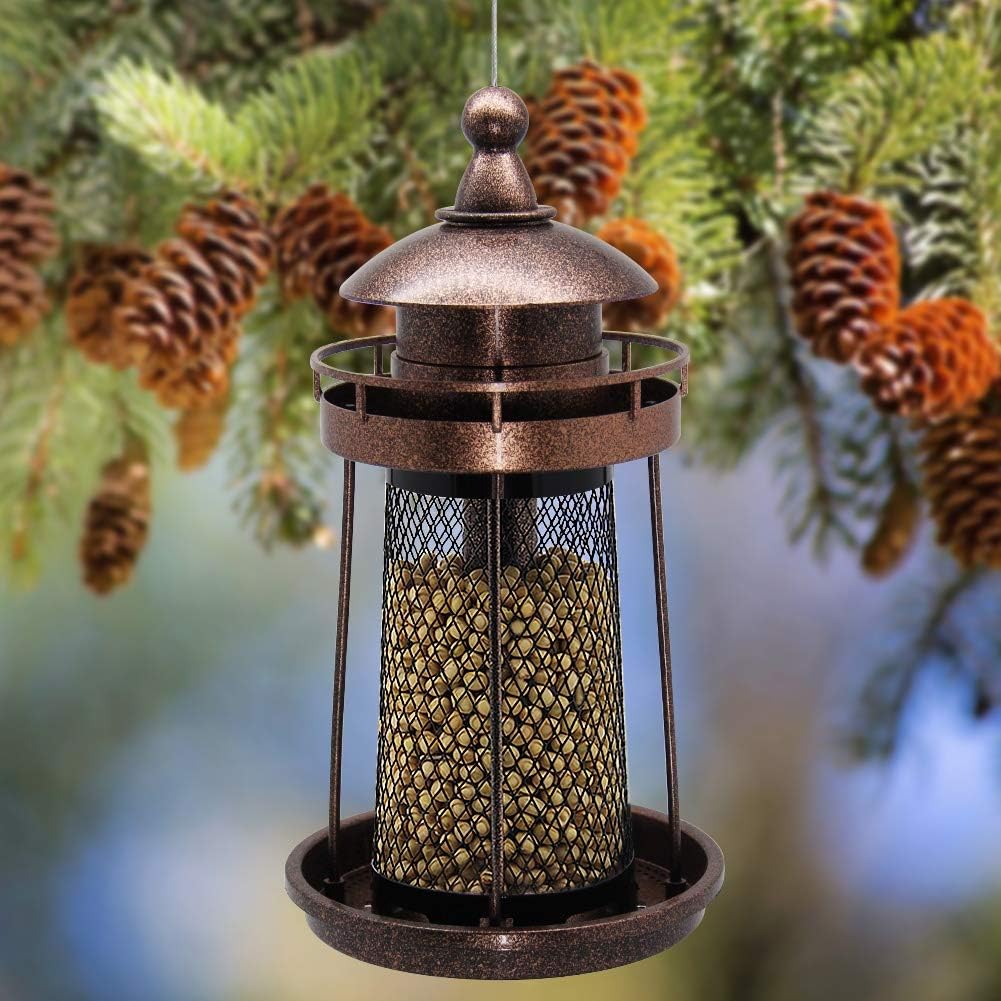 Twinkle Star Wild Bird Feeder Hanging for Garden Yard Outside Decoration, Lighthouse Shaped : Garden & Outdoor