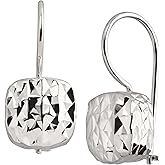 Silpada 'Rounded Cube' Drop Earrings in Textured Sterling Silver