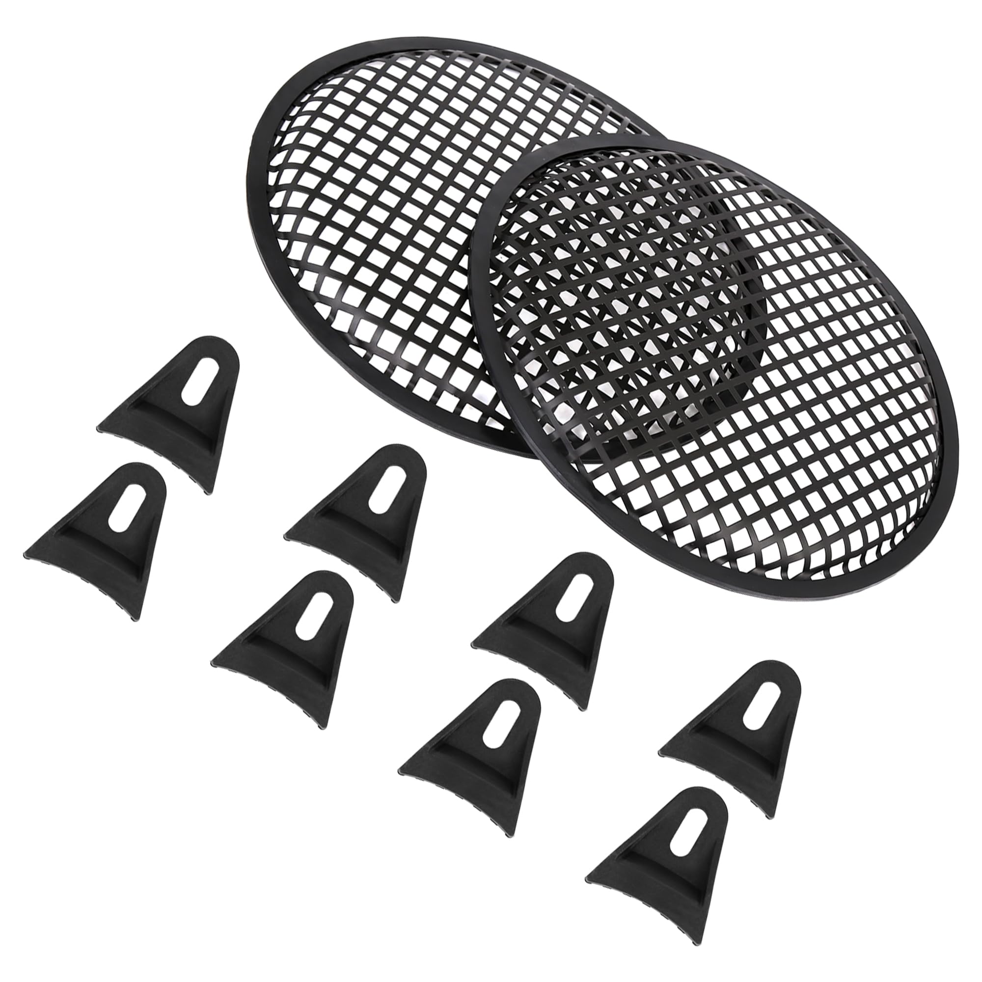 VekAuto 2 Pcs Speaker Cover, Universal for Car Metal Black