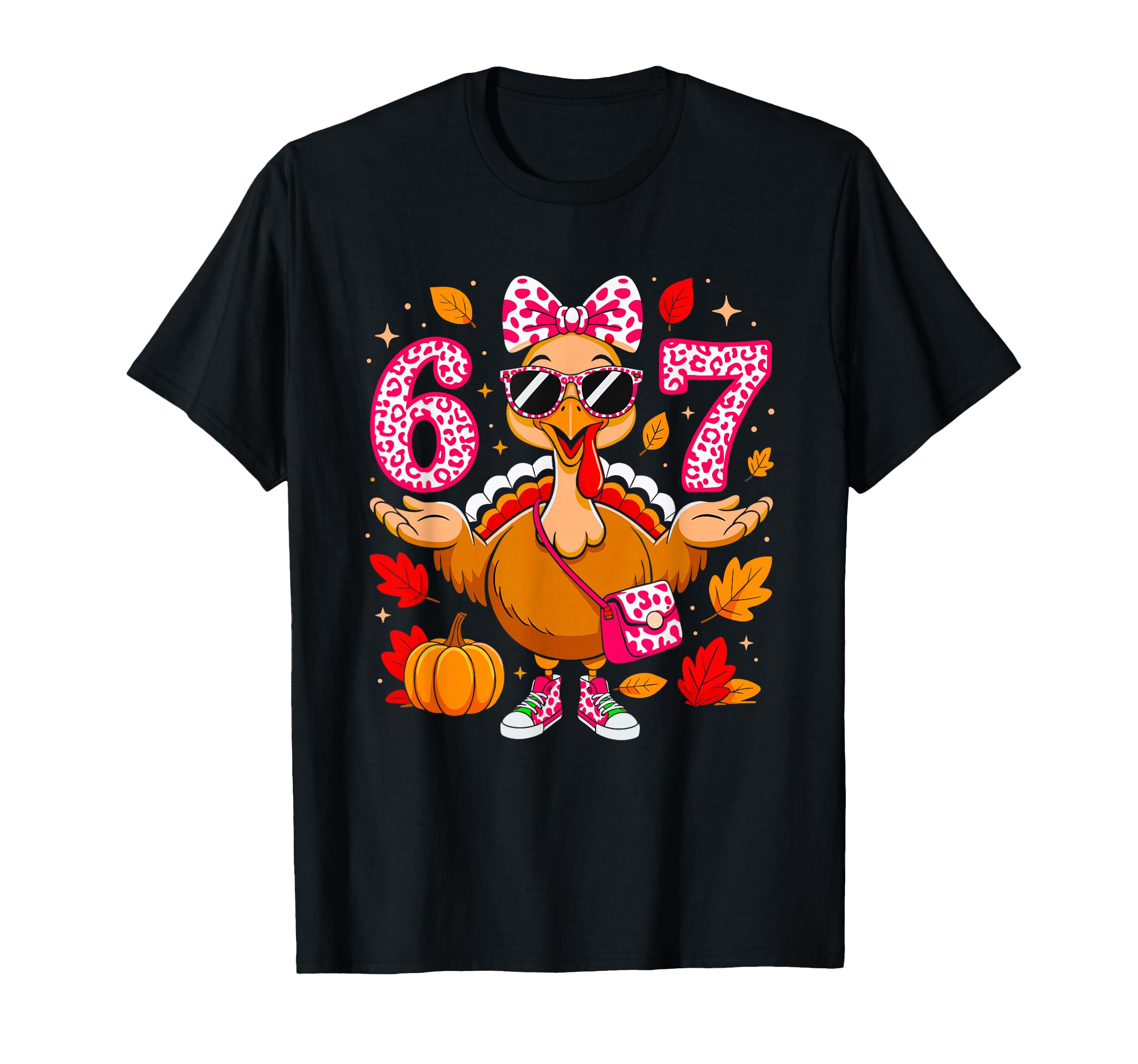 View 1 of ***photo for reference ***** Red Thanksgiving Shirts for Women 6 7 Shirt Meme Leopard Bow T-Shirt XS 