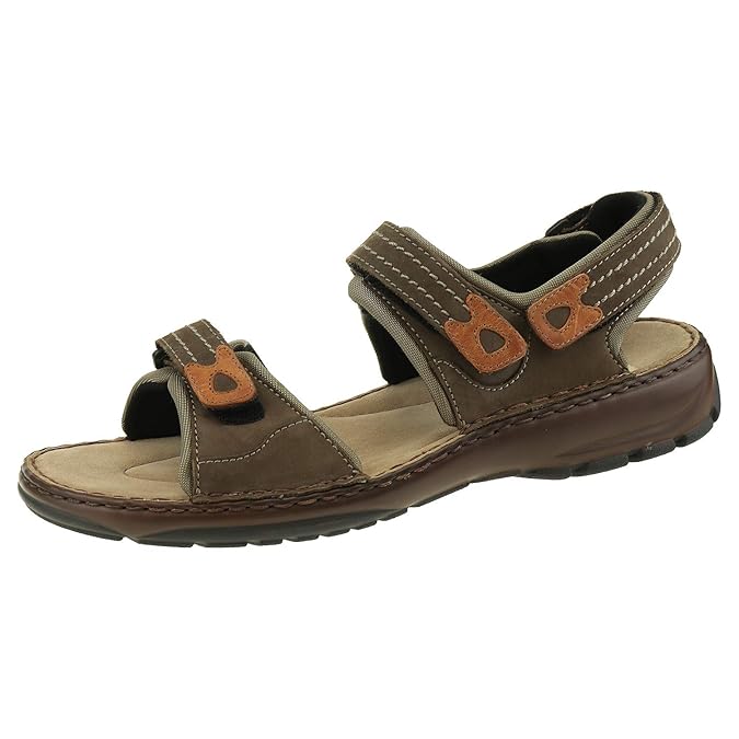 Josef Seibel Herrenschuhe Felix 532320332161 Schlamm Orange Herrensandale