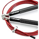 Speed Jump Rope Double Unders - Workout Jump Rope for Boxing, MMA, Muay Thai, Crossfit, Fitness - Exercise Jumping Rope Men, Women - Skipping Rope - 10 Foot Jump Rope Adjustable Length