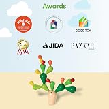 PlanToys Balancing Cactus Game - Wooden Stacking Toy for Kids view 5