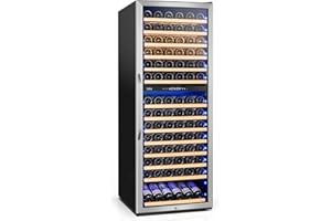 Velieta 24 Inch Wine Cooler Fridge Dual Zone, Professional Large Capacity High Wine Refrigerator with Powerful Compressor, Quiet Operation and Elegant Design-KMHJ408D