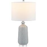 SAFAVIEH Lighting Collection Amberly Contemporary Grey 26-inch Table Lamp (LED Bulb Included)