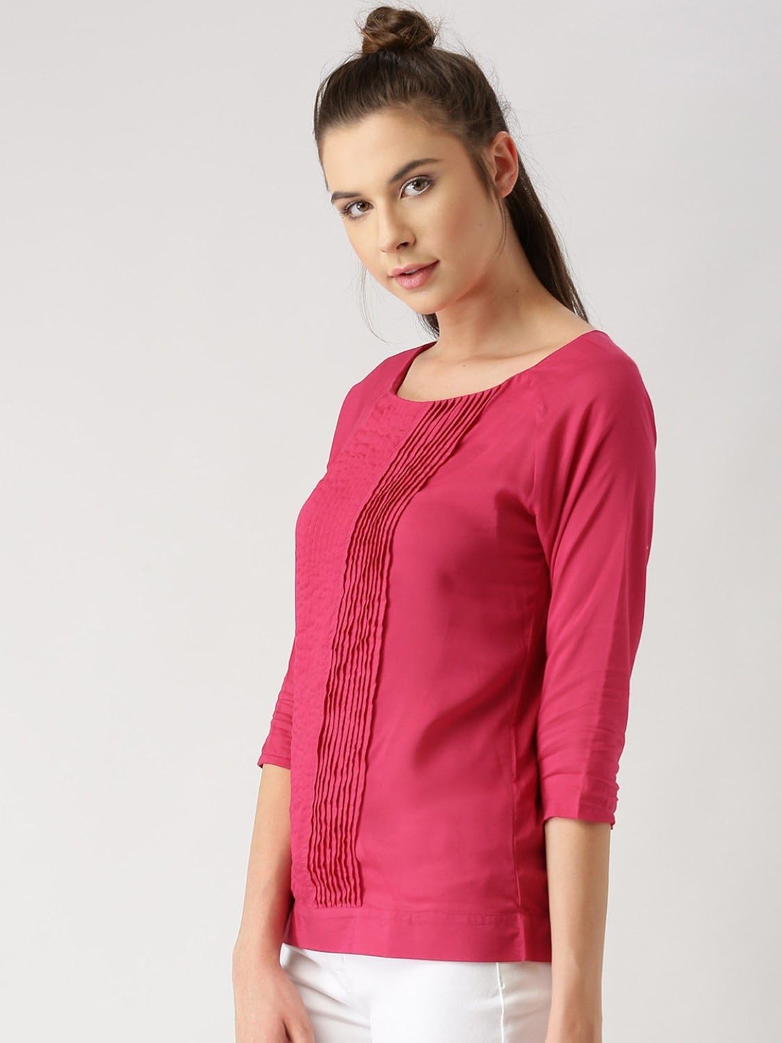 marie claire women's top (mc10241b--xl, pink, x-large)