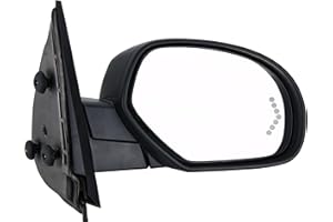 ZAPOSTS Side View Mirror Fit for 07-13 Chevy Silverado 1500 2500 HD 3500,for GMC Sierra 1500 2500 HD,Yukon/Yukon XL 1500-Black Power Heated Arrow Turn Signal Puddle Light Passenger Side Manual Folding
