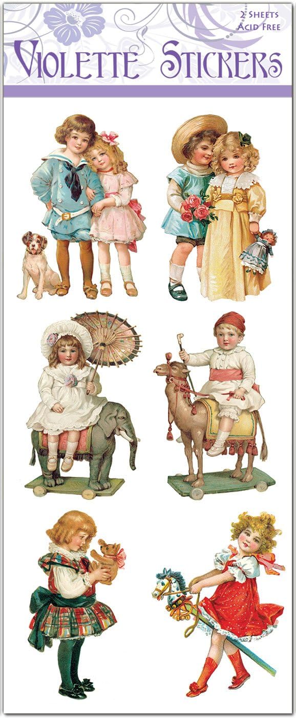 Victorian Kids Hobby Horse Labels - Ruth