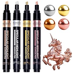 Resiners Mirror Chrome Metallic Markers Pen, 4