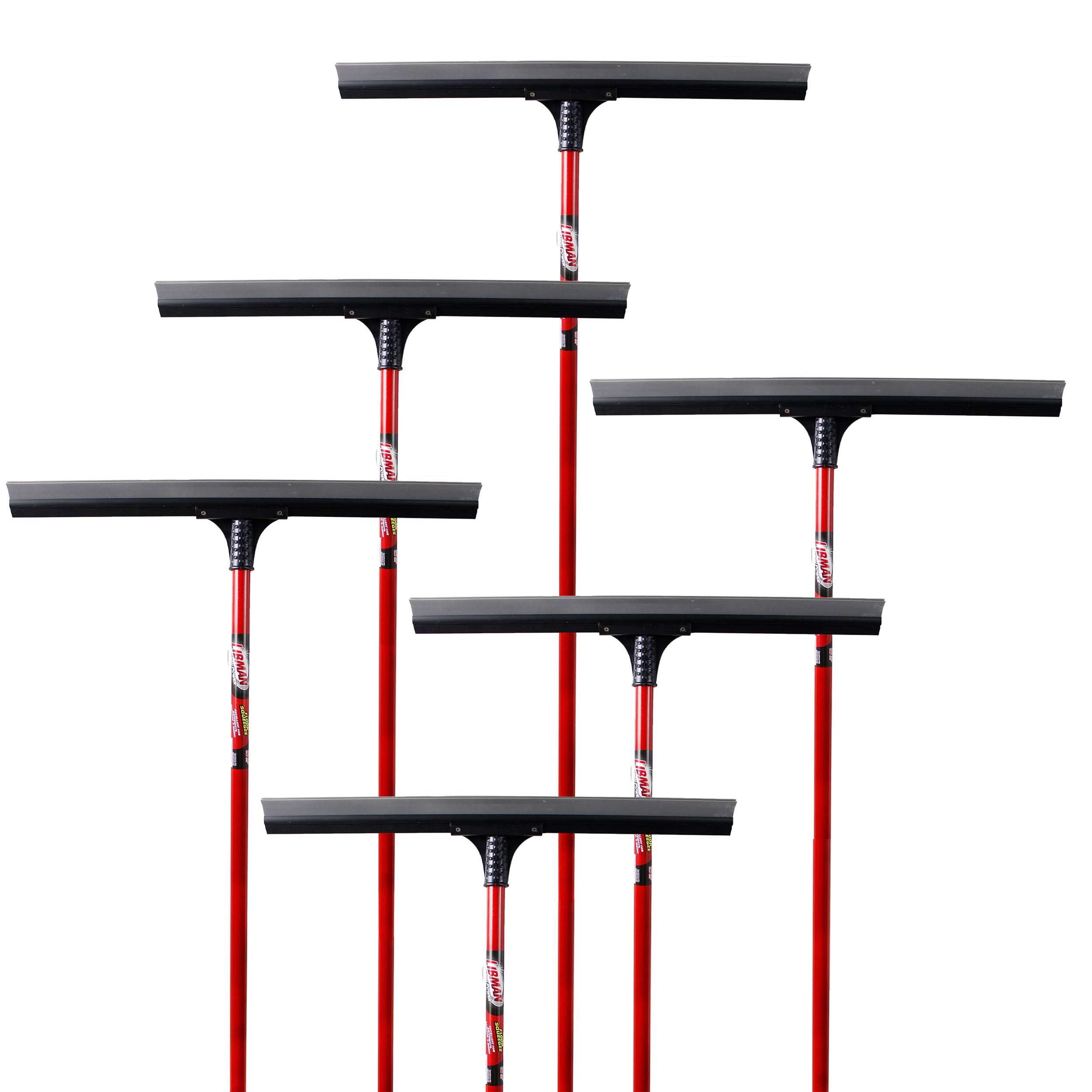 Photo 1 of **MISSING ONE SQUEEGEE**Libman Commercial 515 Soft Rubber Squeegee with Handle, 24" (Pack of 6)