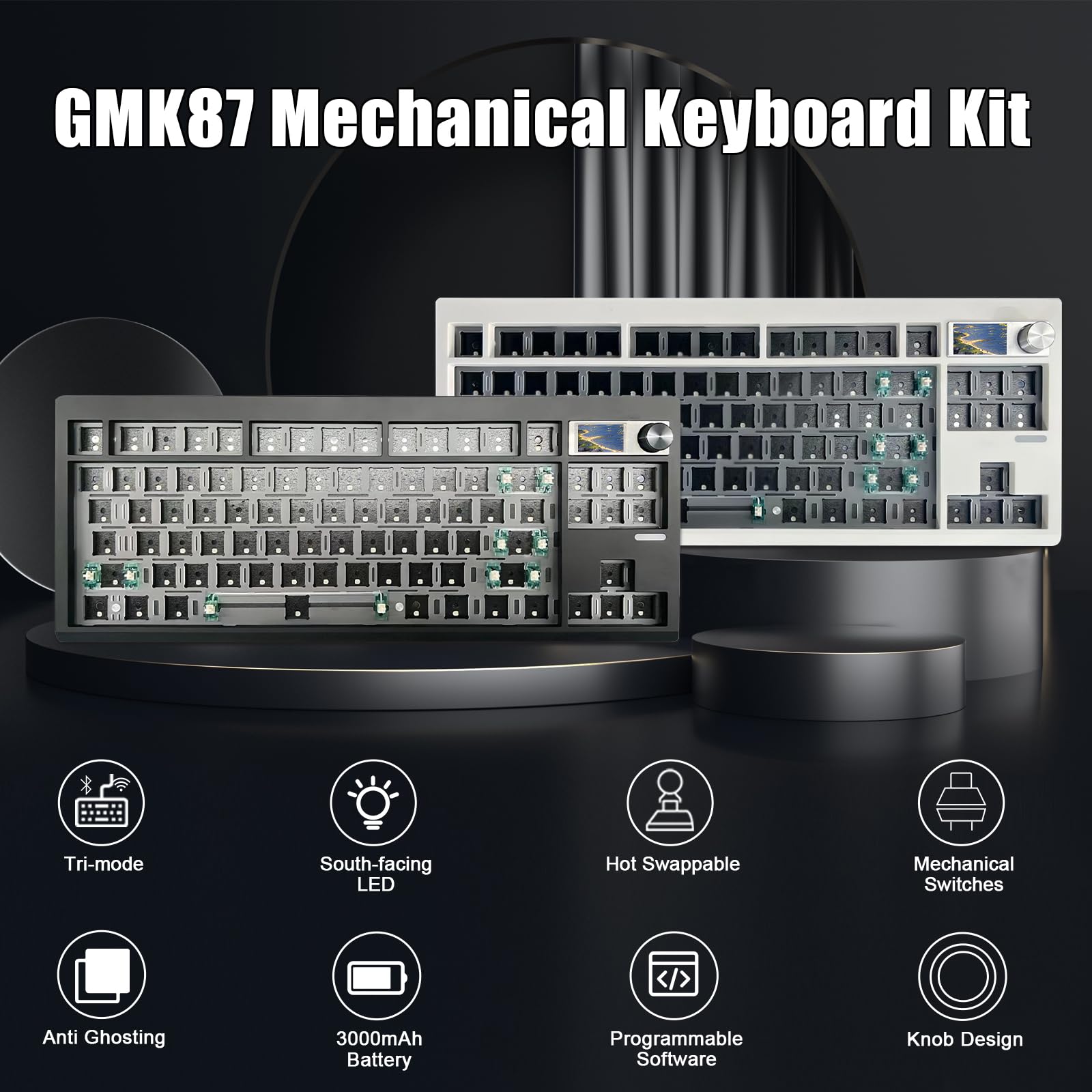 Mua ZMX GMK87 Keyboard Barebones Kit,Gasket Mount Hot Swap PCB Triple ...