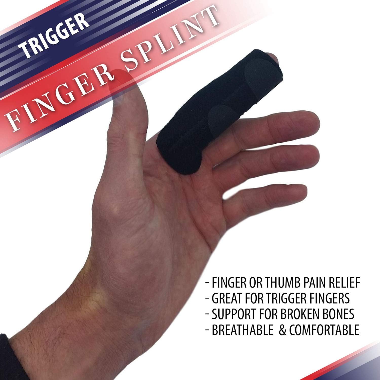 Finger Brace Trigger Finger Splint Straighten Broken or Bent Fingers