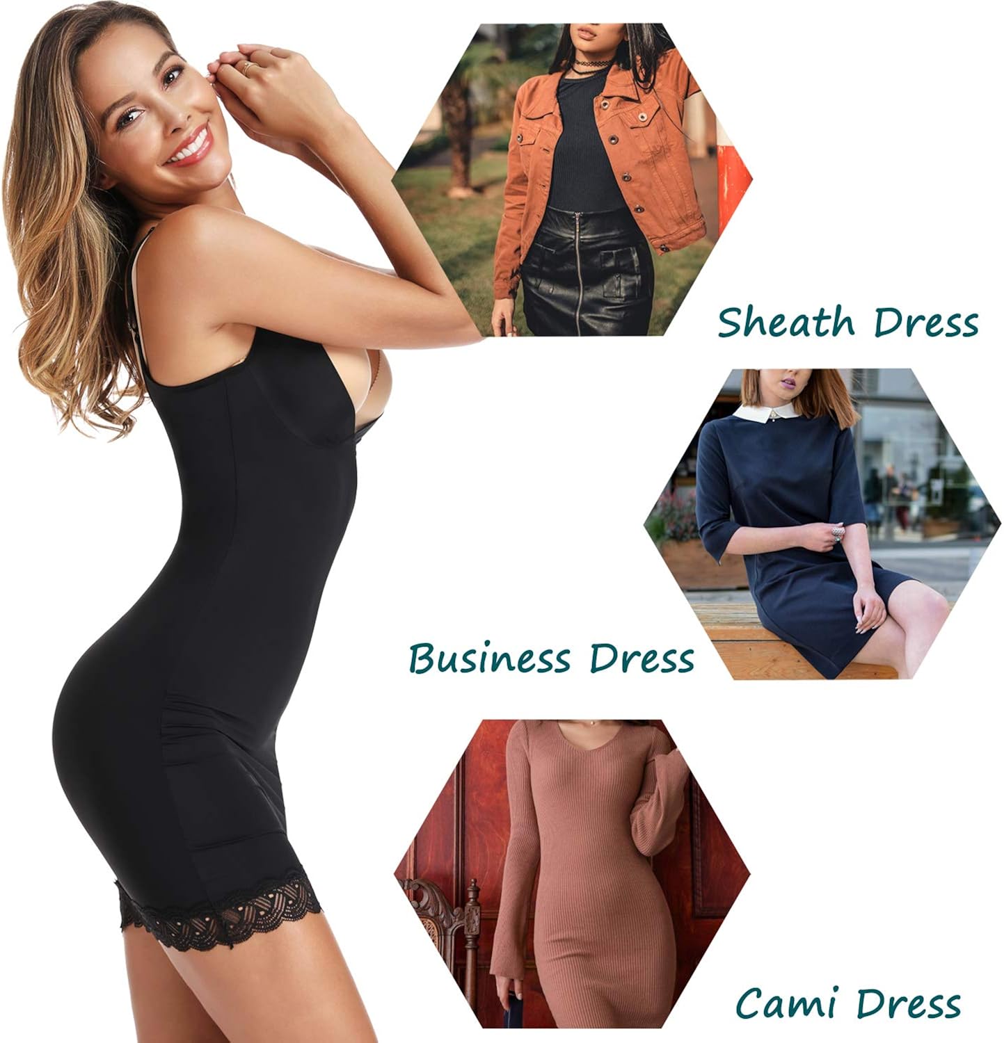 Joyshaper Full Slips for Under Dresses Long Cami Slip Dress Women Sleepwear Seamless V Neck Nightgown at  Women’s Clothing store