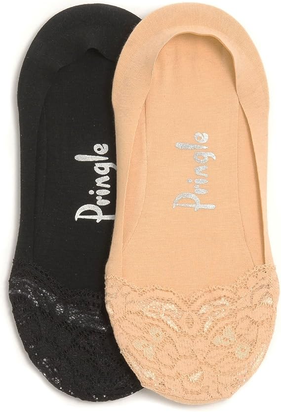Women's Genuine Original Pringle 2 Pack Invisible No Show Shoe Liner