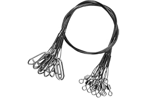 QISHUO High Strength Fishing Leaders Wire Rigs Freshwater Fishing Leader Stainless Heavy Steel Wire Leaders Saltwater Black Nickel