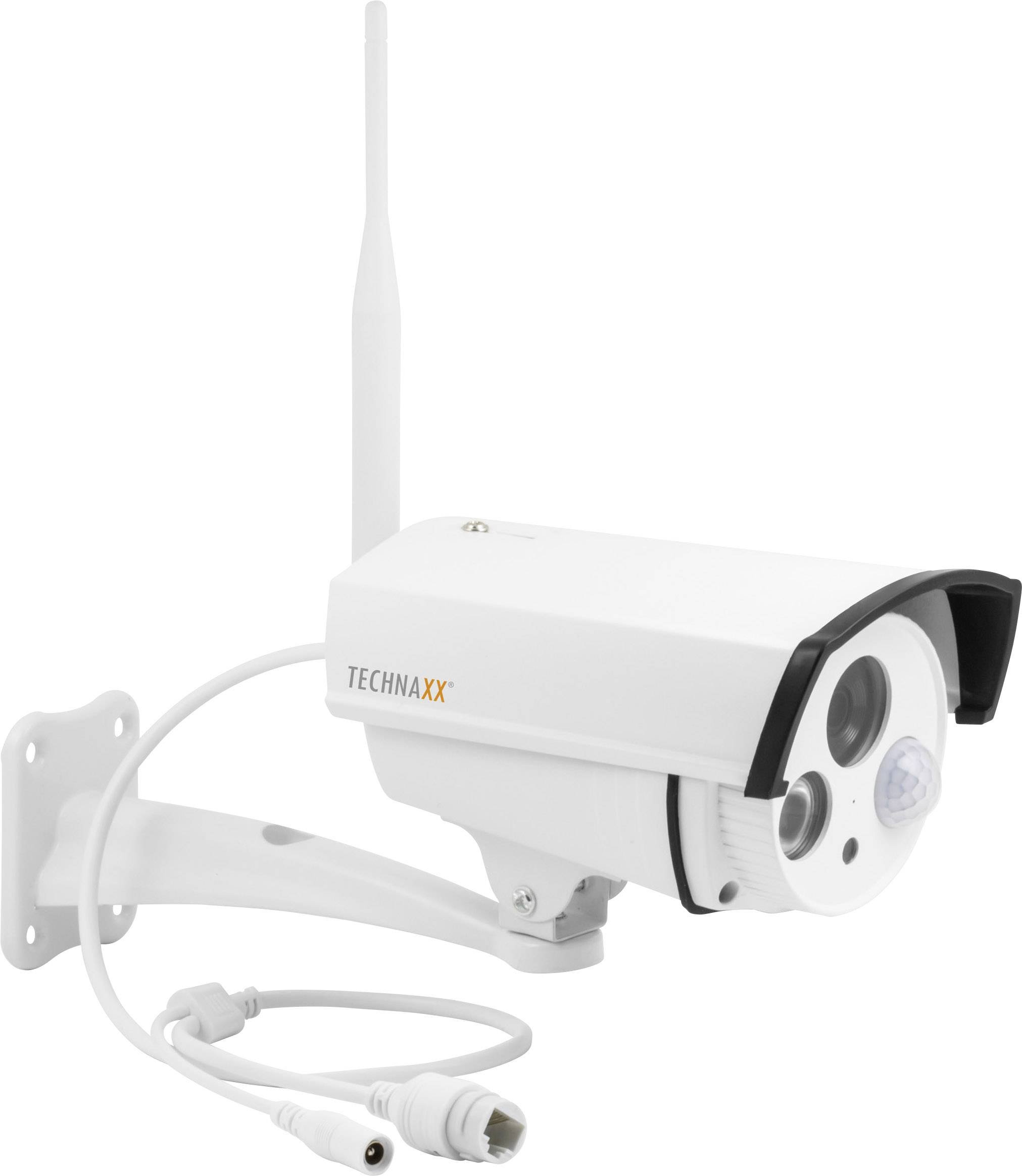 Technaxx Germany Security Surveillance Camera Set Wireless Plug & Play Transmission HD LCD 10.1 inch Monitor PIR Day & Night Vision USB Backup Function Push Notifications Support Build-in Microphone White