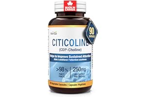 Herba Citicoline Supplement 250mg – 90 Capsules | >98% Ultra Pure CDP Choline | Brain Supplement to Support Focus and Memory 