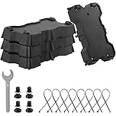 Kohree 4 Pack RV Stabilizer Jack Pads, Sturdy RV Leveling Scissor Jack Block, Stabilizer Pad Rubber Protection Foot for Trave