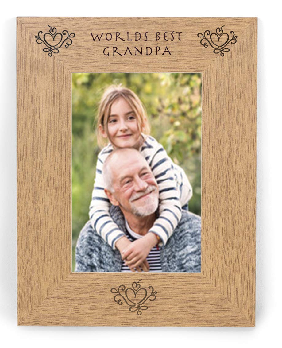 Worlds World's Best GRANDPA 6x4 6 x 4 Picture Photo Frame Photoframe Gifts Ideas For Birthday Fathers Day
