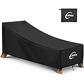 Kipiea Waterproof Patio Lounge Chair Covers for Outdoor Furniture, Heavy Duty Outdoor Chaise Lounge Cover with Anti UV and No Tears, No Fading (80"D x 28"W x 30"H)
