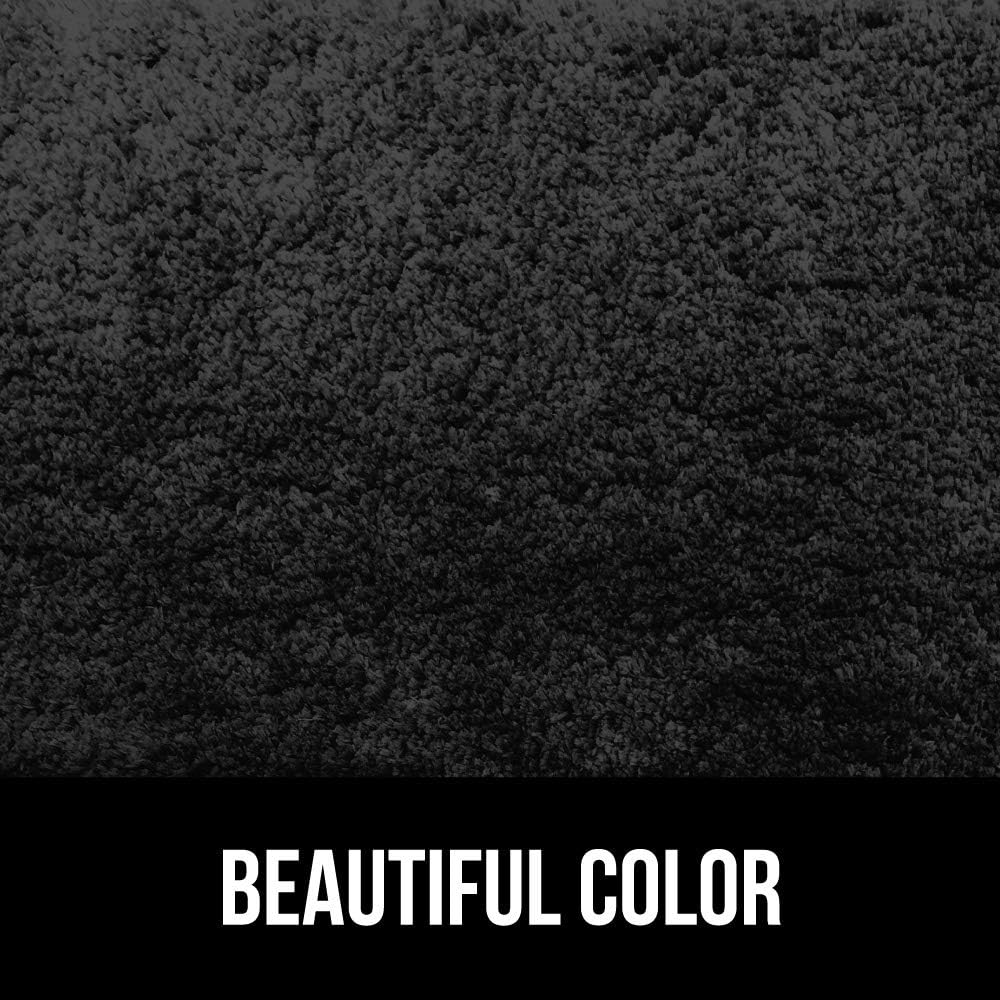 Gorilla Grip Original Premium Luxury Bath Rug, 17x24 Plus 20x30 Inch Set, Incredibly Soft, Thick, Absorbent Bathroom Mat Rugs, Machine Wash and Dry Carpet, Plush Mats for Bath Room, Shower, Black: Home & Kitchen