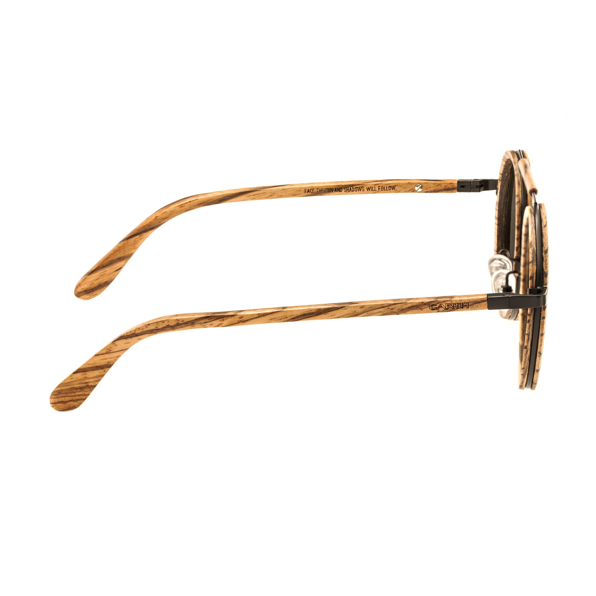 Earth Wood Bondi Round Frame 50mm Polarized Sunglasses