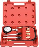 8MILELAKE Professional Petrol Gas Engine Cylinder Compression Tester Gauge Kit Auto Tool
