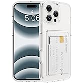 Gukalong Wallet Case for iPhone 16 Pro Max Heavy Duty Shockproof Protection Anti-Scratch Phone Cover with Credit Card Holder ID Card Slot Anti-Yellowing Clear Case for Women Men