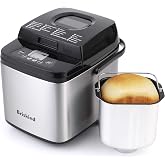 Briskind 1.5 lb Compact Bread Maker Machine with Carrying Handle, 19-in-1 | Small Breadmaker for 2-3 People, Gluten Free, Dough, Jam &amp; Yogurt Menus, Delay Timer, Keep Warm, 1.5lb &amp; 1lb Loaf, Low Noise