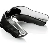 Shock Doctor Mouth Guard, Custom Fit Football Mouth Guard, Moldable Mouth Guard Boxing, Lacrosse, Hockey, MMA, Football &amp; More, Mouthpiece, Mouthguard Sports, Adult - Strapless