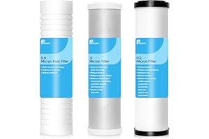 PALZURICH Fit for clearsource Ultra Three Canister System 3-Stage (Rust Guard, Carbon Block, Micro Guard) RV Water Filter Replace clearsource Ultra RV Water Filter, Improves Water Taste & Odor