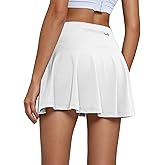 Oyamiki Athletic Skorts for Woman Trendy High Waisted Skirts Pleated Golf Tennis Skirt Flowy Skort with Pockets Chic Clothing