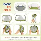 Pawaboo Small Animals Playpen with Pad Waterproof Portable Cage Tent Green Grey view 2