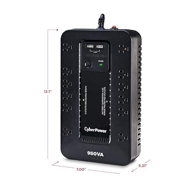 CYBERPOWER SX950U UPS BATTERY BACKUP, 12 OUTLETS, 950 VA, 890 J