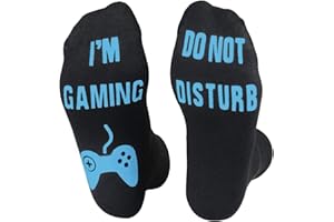 NDLBS Funny Christmas Gifts Novelty Gaming Socks Christmas Stocking Stuffers for Men Teens Boys Kids Him Adult Xmas Gifts