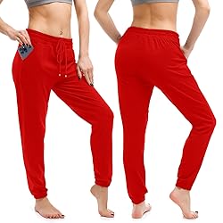Walifrey Womens Joggers with Pockets, Drawstring