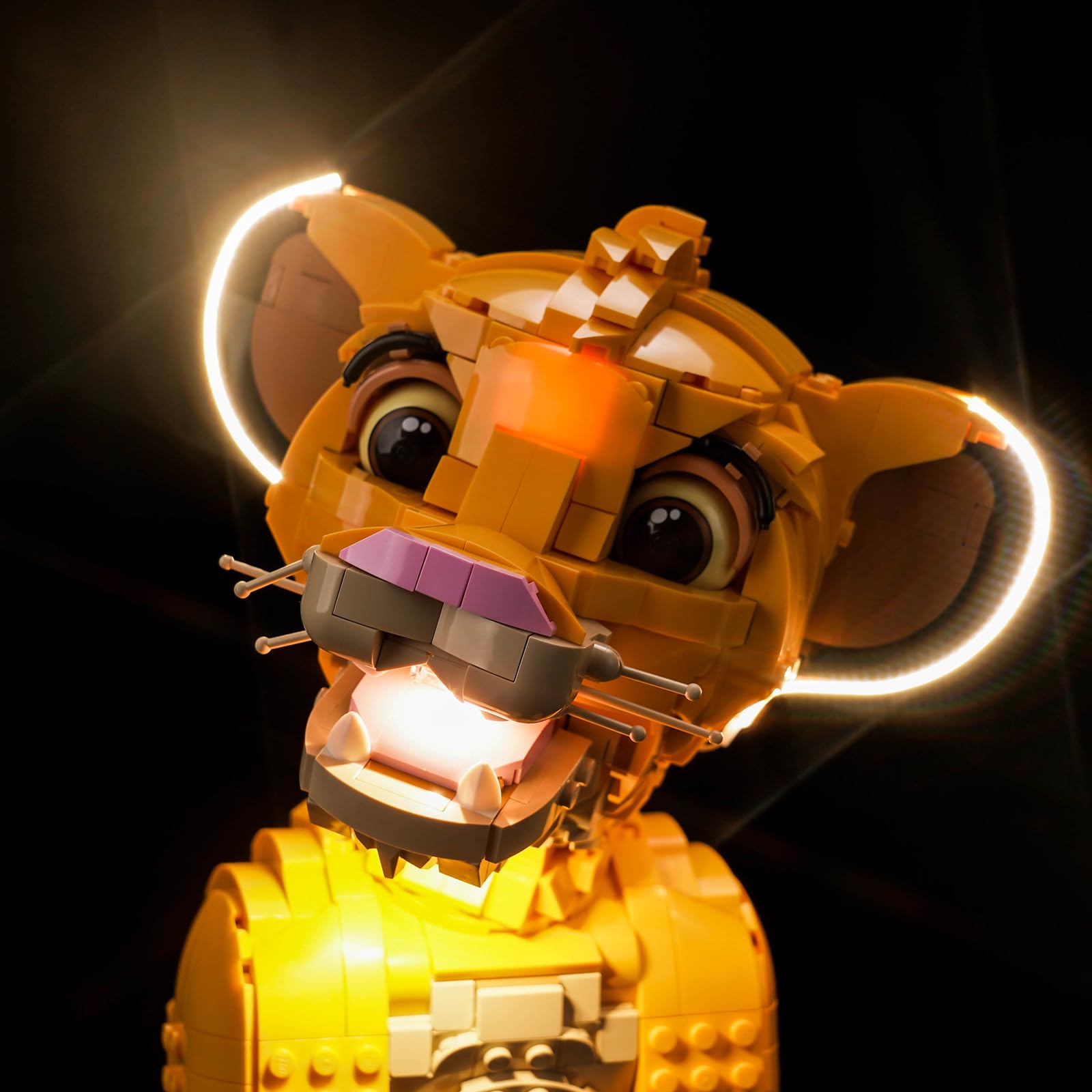 Led Licht Set für Lego 43247 Disney Simba der Junge König der Löwen (Kein Lego), Dekorationsbeleuchtungsset für Lego Young Simba The Lion King Kreative Spielzeug - Standard Version 4