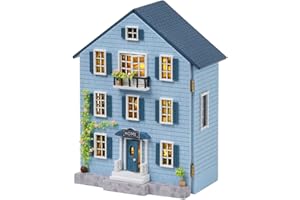 Flever Dollhouse Miniature DIY House Kit Creative Room with Furniture for Romantic Valentine's Gift (Molan House)