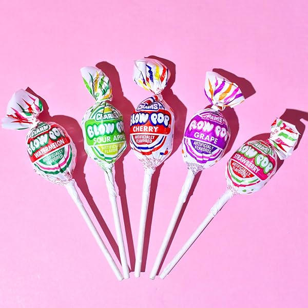 CHARMS BLOW POP LOLLIPOPS – INDIVIDUALLY WRAPPED DUAL CANDY AND GUM SUCKERS – PEANUT FREE, GLUTEN FREE – BULK TREAT FOR KIDS AND ADULTS – ASSORTED FLAVORS, 45 COUNT (29.25 OZ.)
