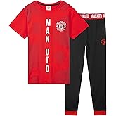 Manchester United F.C. Boys Loungewear Set, Comfy 2 Piece T-Shirt and Long Bottoms Set - Football Gift for Boys