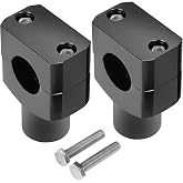 KEMIMOTO 1 Inch Motorcycle Handlebar Risers,Aluminum Alloy Motorcycle Risers,Rise height 1.5 Inches,Compatible with Sportster Softail Dyna V-star Shadow,Universal Motorcycle Accessories,Black