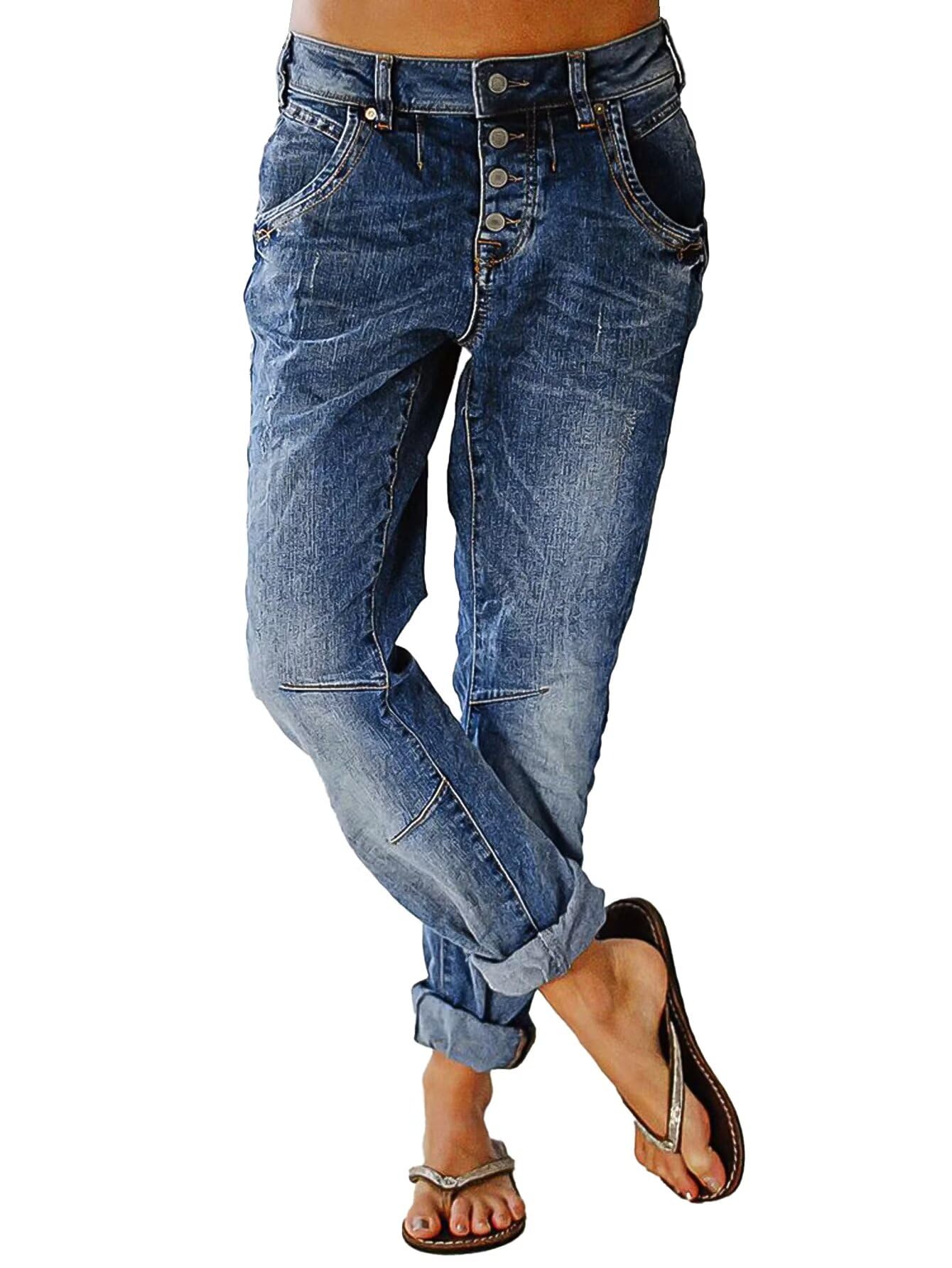 Flamingals Jean For Women SHEIN ICON Women's Low-Rise Vintage